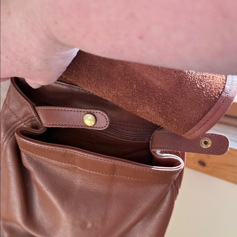 Coach Tan Leather Backpack - Picture 7 of 10